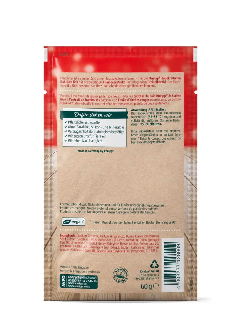 Kneipp, sól do kąpieli malina i żurawina, 60 gramów Prysznic i kąpiel Naty Shop