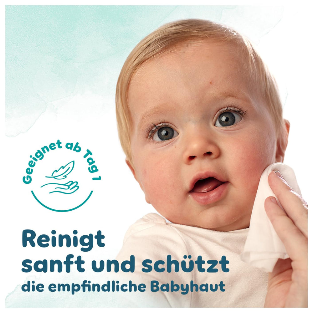 Chusteczki nawilżane Pampers Harmony Aqua 6 opakowań po 48 chusteczek każde 288 chusteczek Razem pomagają przywrócić naturalną równowagę pH skóry Lekki balsam 99% wody