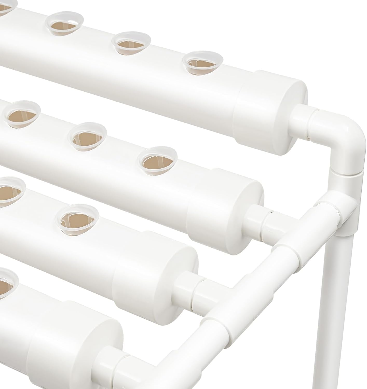 3-warstwowy zestaw do uprawy hydroponicznej z 90/108 miejscami do sadzenia i pompą wodną, ​​systemy do uprawy bezglebowej z PCV, zestawy do uprawy hydroponicznej do warzyw i owoców (108 stanowisk do sadzenia)