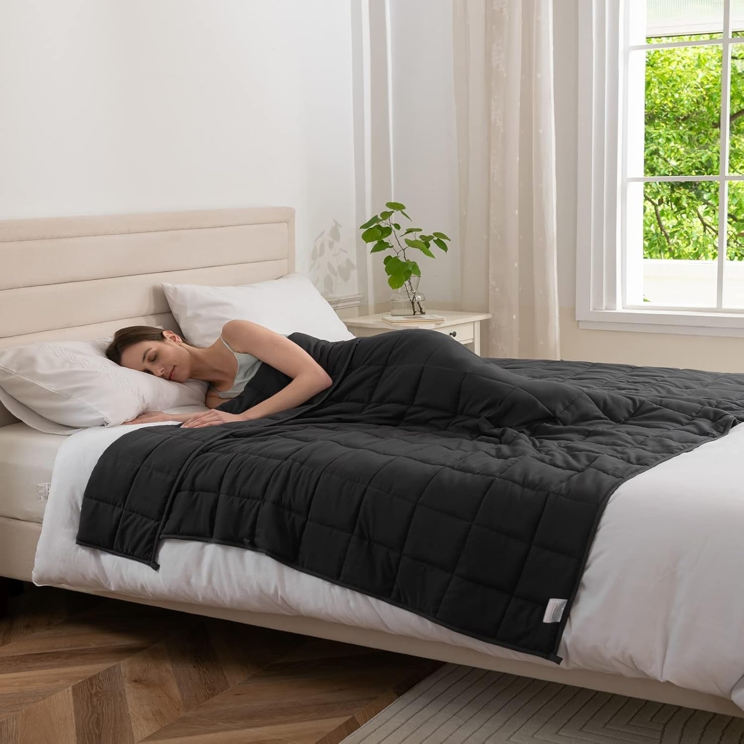 Good Nite Pătură cu greutate pentru adulți Pătură grea pentru simțuri calme Gri 8 Kg 150 X 200 Cm Plapumi si pilote Naty Shop Gri 150X200Cm, 8Kg