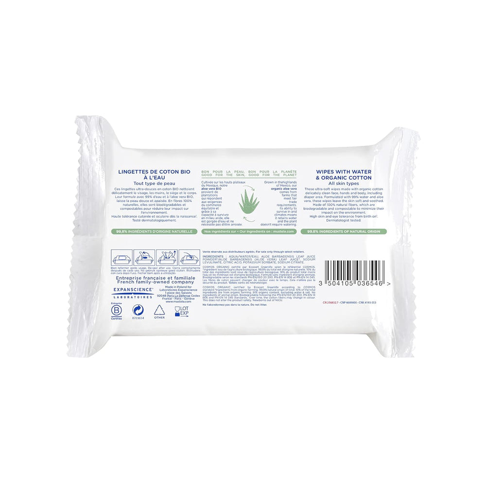 Lingette Coton À L'Eau 60 szt