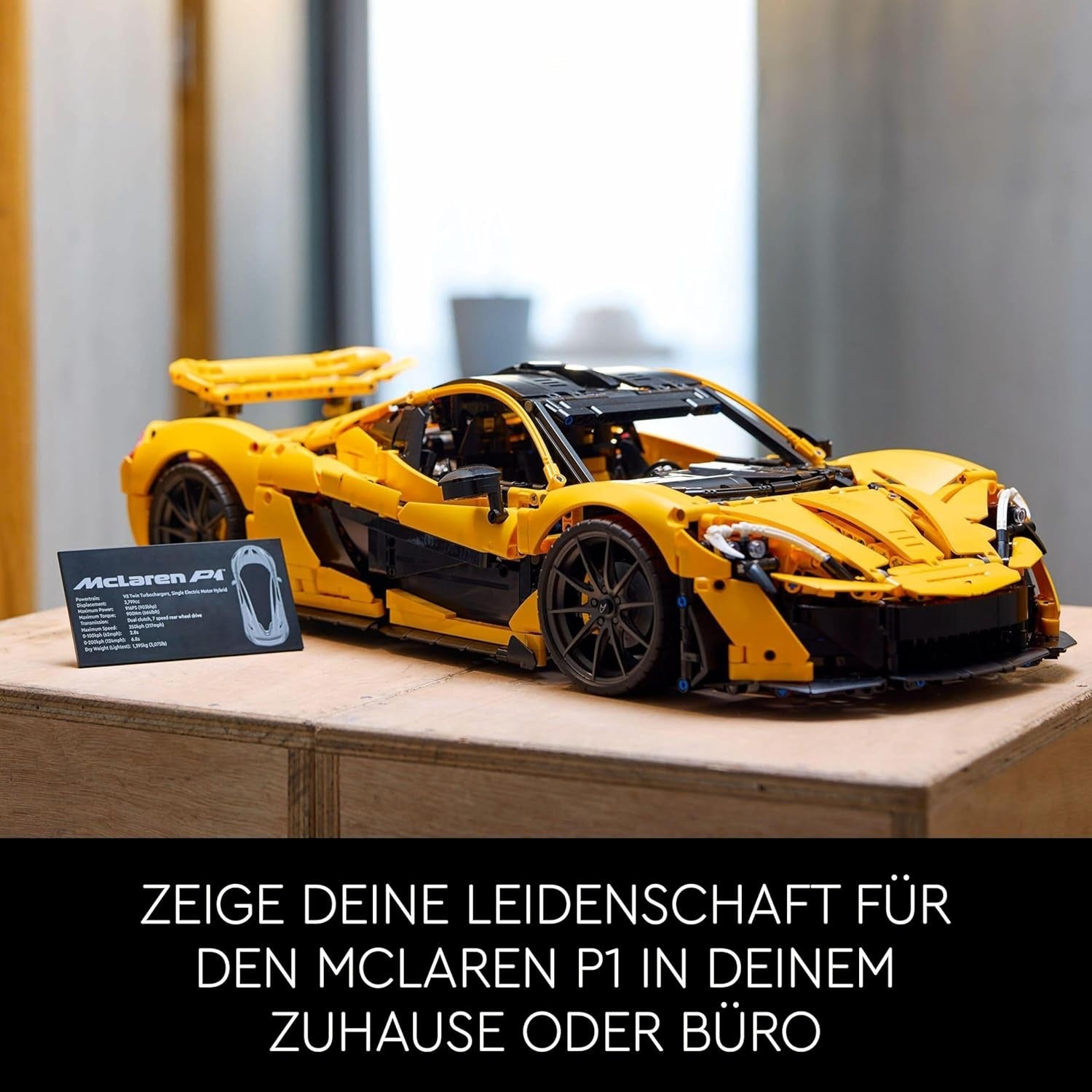 LEGO Technic Mclaren P1 Super samochód sportowy Zestaw dla dorosłych Fani samochodów Prezent V8 Silnik tłokowy 7-biegowa skrzynia biegów Model samochodu w skali Zestaw samochodzików zabawkowych 42172 Zestawy do budowania Besuche den LEGO-Store