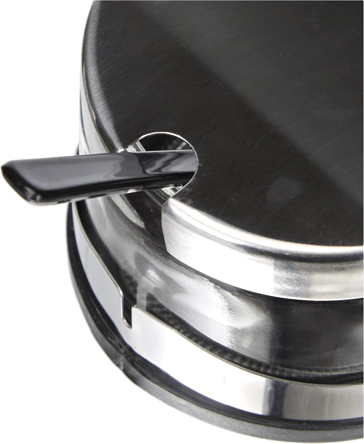 Zahărniță Clasica, 250 ml, cu lingură, oțel inoxidabil, argintiu/transparent, 13 x 10 x 9 cm, 2 bucăți