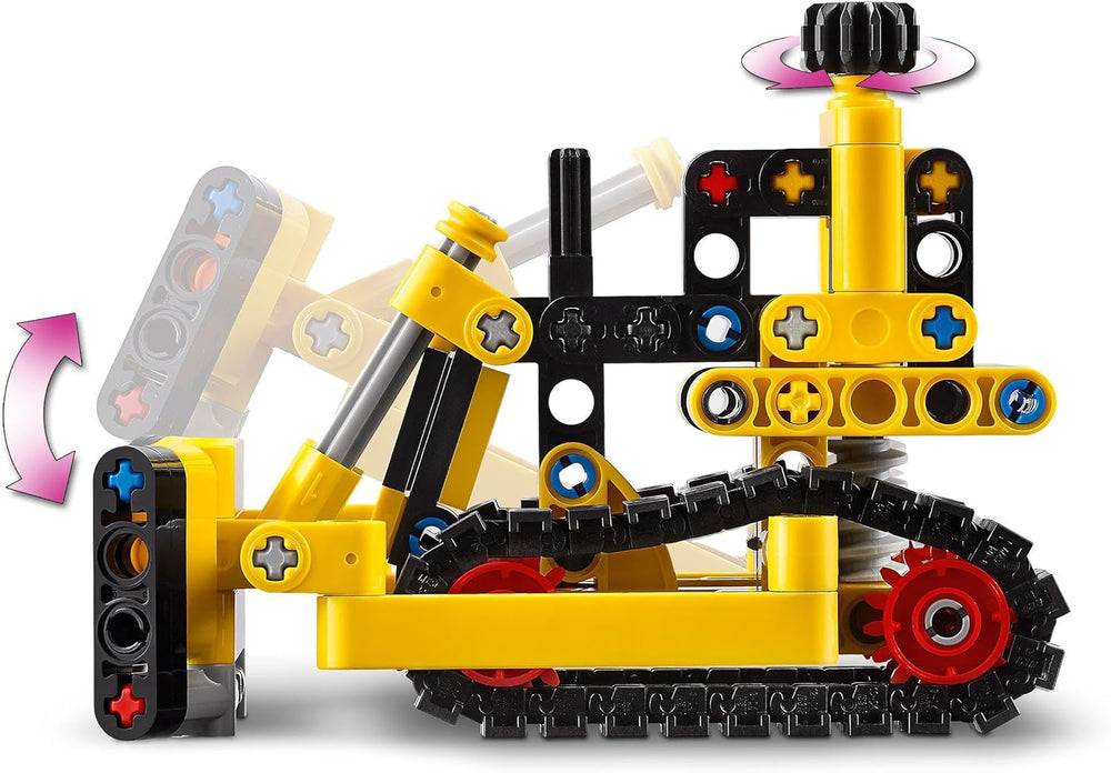 LEGO Technic Ciężki spychacz Zabawkowy spychacz Dodaj do placu budowy Zabawka konstrukcyjna dla dzieci Prezent techniczny dla chłopców i dziewcząt w wieku 7 lat 42163 Zestawy konstrukcyjne Besuche den LEGO-Store