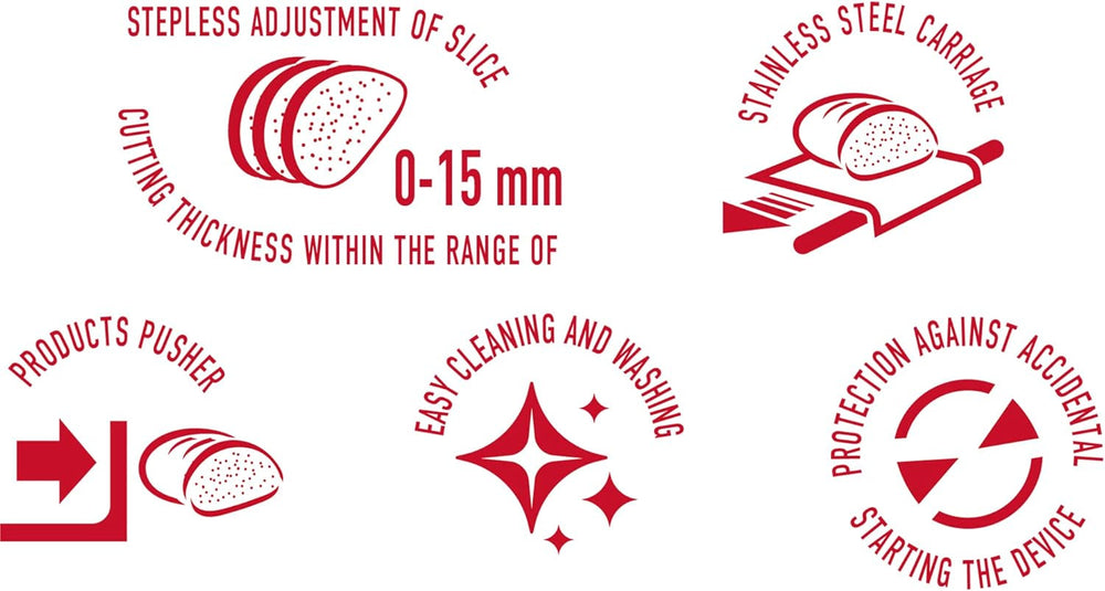 MPM MKR-05 Uniwersalna krajalnica elektryczna, regulacja grubości cięcia do 15 mm, 150 W Niszczarki i Krajalnice Naty Shop