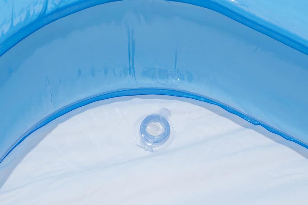 Bestway - Nadmuchiwany basen prostokątny Blue Deluxe, 211 x 132 x 46 cm, niebiesko-biały