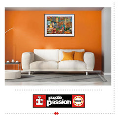 Educa - Puzzle 1000 elementów dla dorosłych | Biblioteka. Wymiary: 68 X 48 cm. Zawiera klej do puzzli Fixpuzzle. Przez 14 lat (19925) Sklep Puzzle Naty