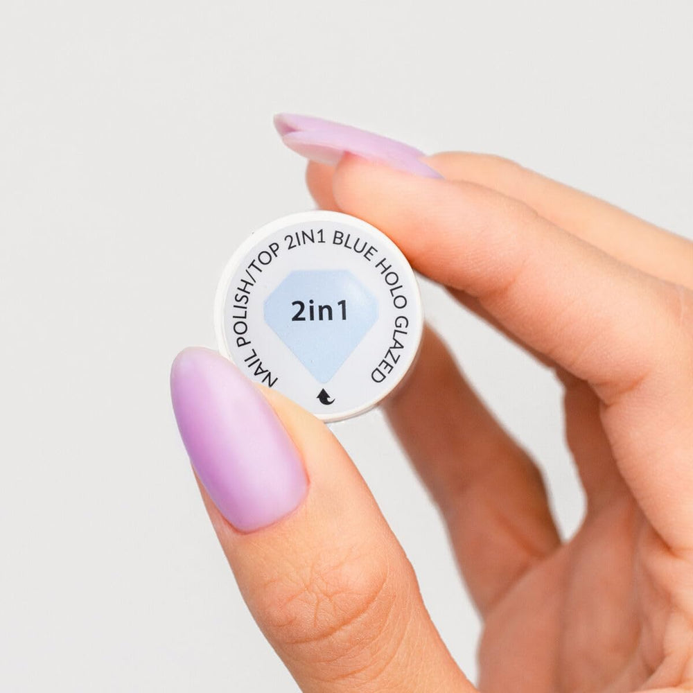 Lakier do paznokci Semilac Top Classic BLUE HOLO GLAZED 7 ml