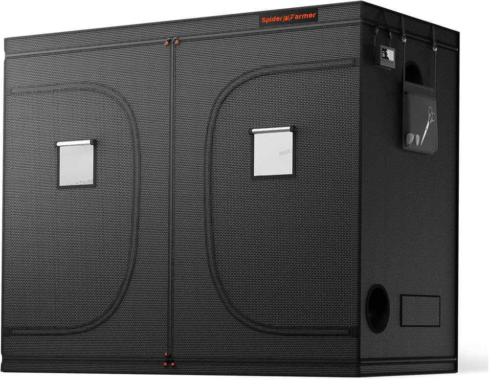 Namiot do uprawy Spider Farmer Pro 70x140x200 cm z drzwiami rolowanymi, oknem obserwacyjnym, zdejmowanym panelem podłogowym, tkaniną Mylar 2000D, do hydroponiki wewnętrznej z SF4000, G4500, SE4500