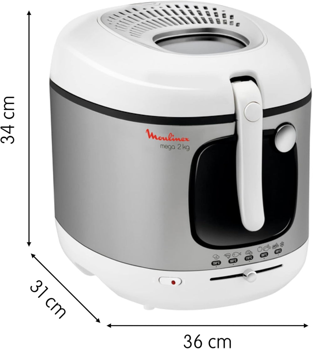 Frytownica AM4800 Mega 2Kg, frytkownica olejowa, filtr zapachów, 1800 W AGD Naty Shop