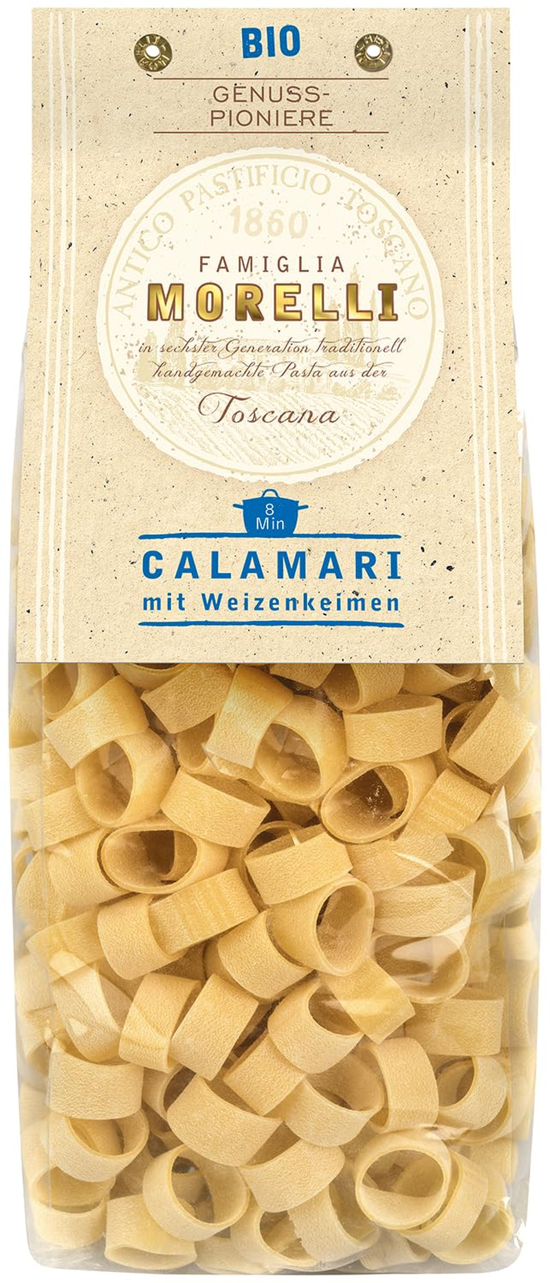 BioGourmet Pappardelle z kiełkami pszenicy - Organiczny szeroki makaron do gulaszu i sosów - z dodatkowymi składnikami odżywczymi | 500 g Organiczne i wegańskie