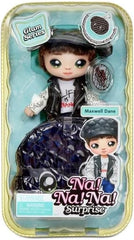 Na Na Na Surprise 2 w 1 Soft Modepuppe & Metallic Purse Glam Serie - Sammlerpuppe - Boy-Puppe z Braunen Haaren und Mütze z Hunde-Ohren und einer Welpen Tasche - Maxwell Dane