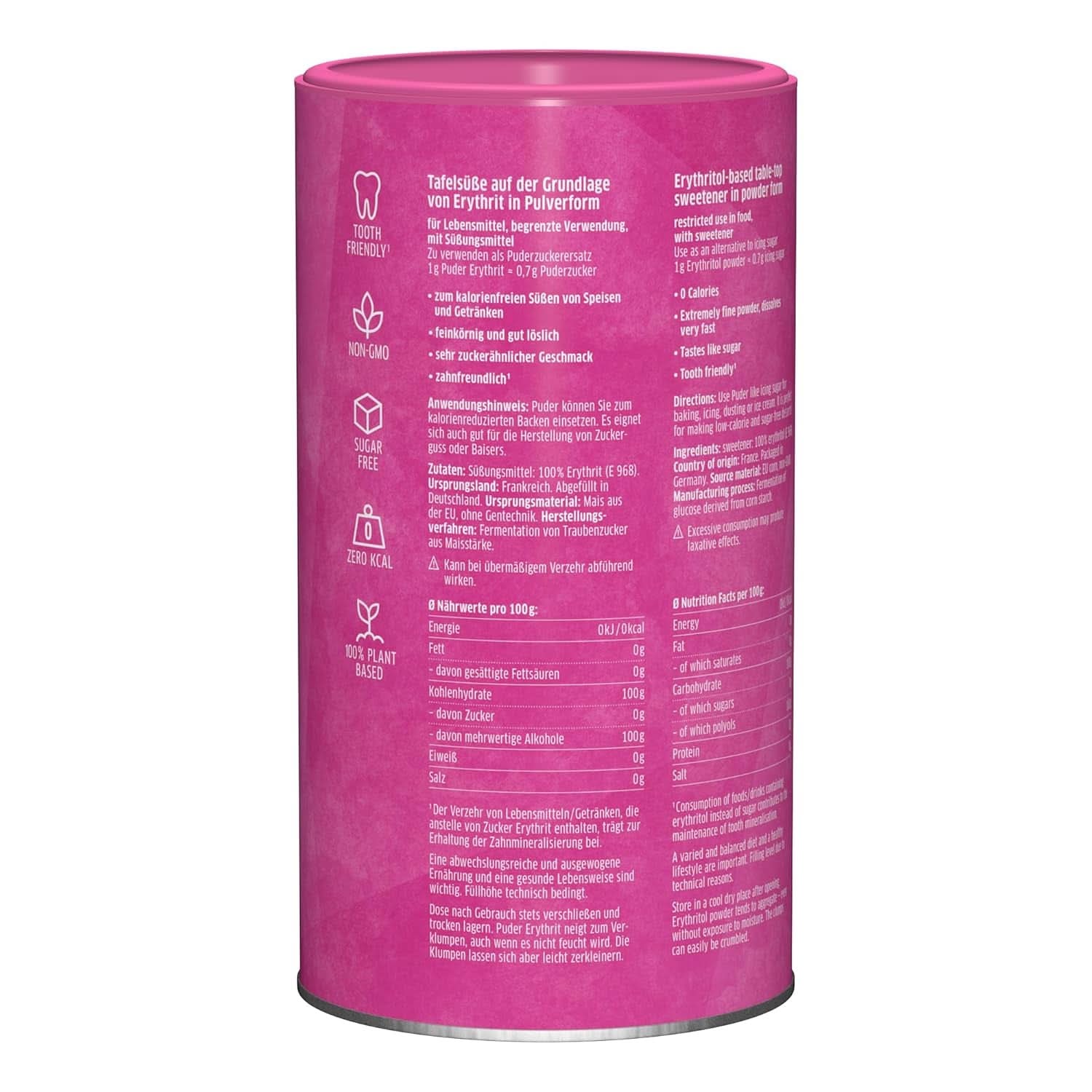 Xucker Cukier puder Erytrytol - Bezkaloryczny zamiennik cukru, 600 gramów Słodziki Naty Shop