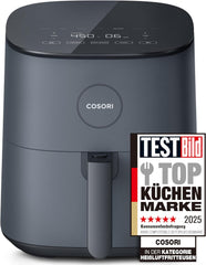 COSORI Airfryer, frytownica 7 w 1 na gorące powietrze 4,7 l, maks. 230 ℃ i 55 dB hałasu, ponad 100 przepisów Sprzęt AGD Naty Shop Szary Kompaktowy 4,7 litra
