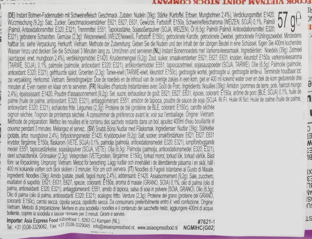 - GD Glass Makaron Natychmiastowy Z Wieprzowiną - (1 x 57g)