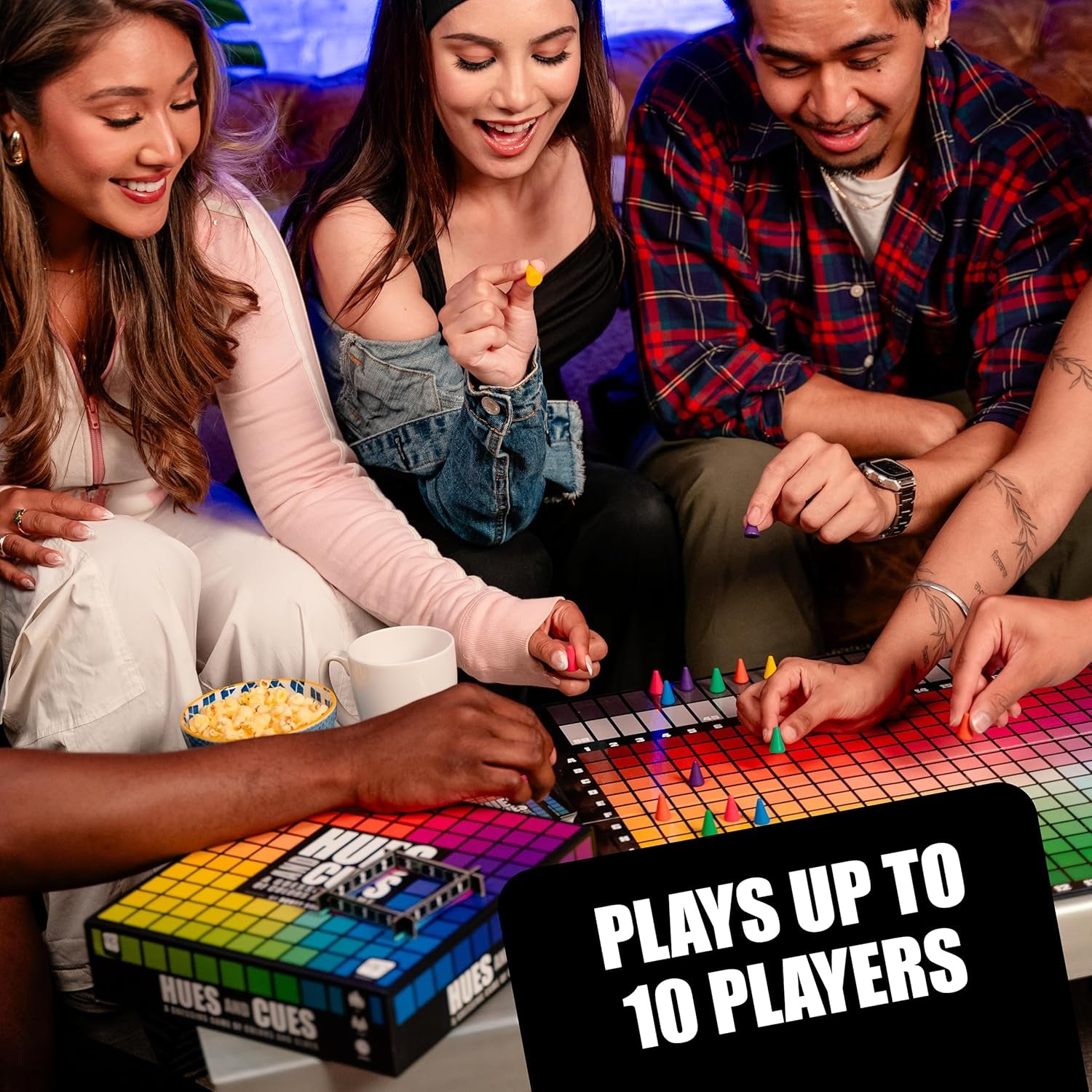 Barwy i wskazówki – Gra rodzinna Nocna gra planszowa – Gra towarzyska – OP – Dla 3-10 graczy – Wersja angielska