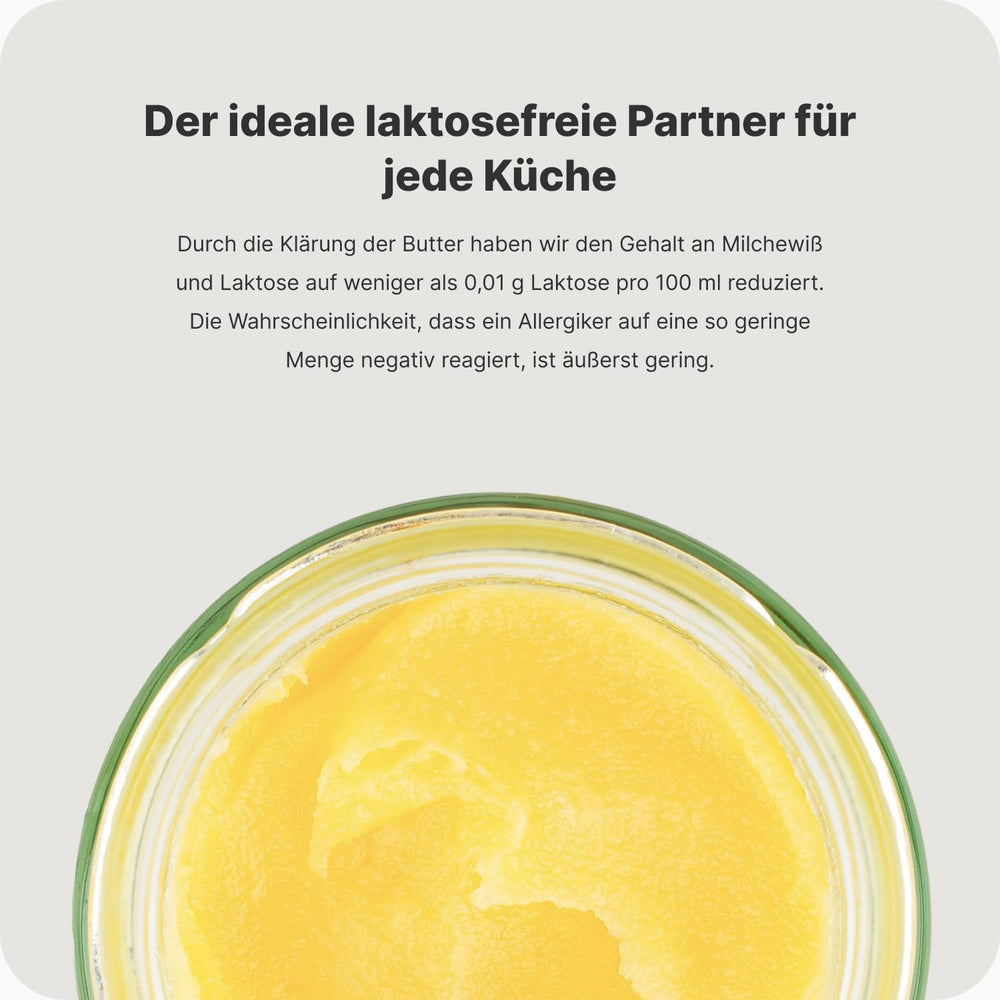 Vilgain Ghee Spray z awokadoölem | Bez laktozy, zum Kochen & Backen | Rauchpunkt 195°C, herzgesund, BRC-zertifiziert | Idealny dla osób wrażliwych na laktozę Geschmacks-Harmonie, 200ml