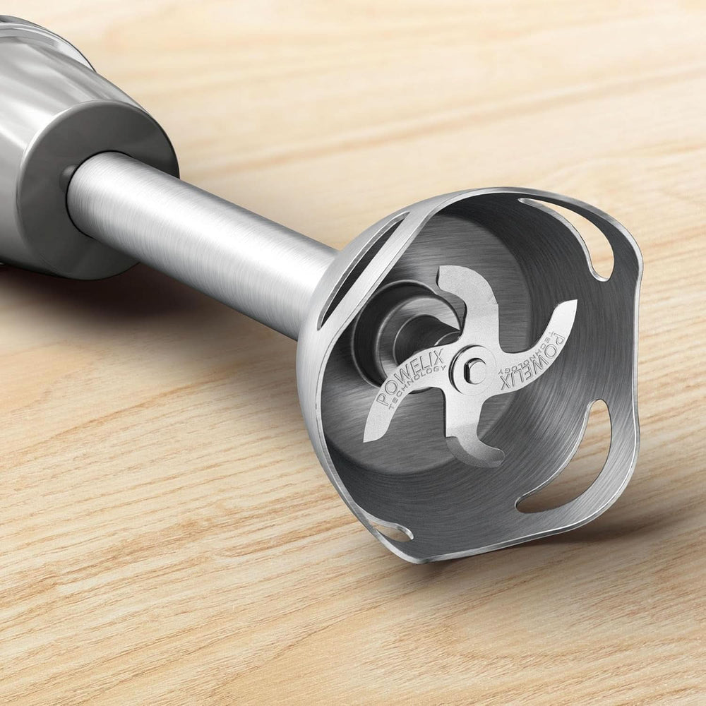 Tefal Quickchef+ 3-w-1 XL Stabmixer/Zerkleinerer/Schneebesen, 1000 W, Intuicyjny Geschwindigkeitsregelung, Turbo-Taste, Powelix-Messer-Technologie, Edelstahl, Grau, HB67MB30 Kitchen Naty Shop