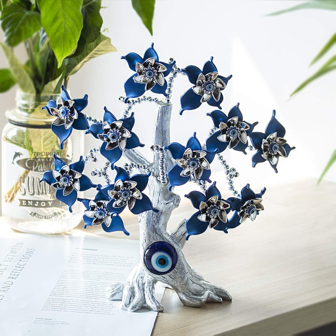 26,7 cm Turc rău ochi copac protecție rău ochi statuie pentru noroc, feng shui decorare copac pentru acasă Statuete si sculpturi Naty Shop