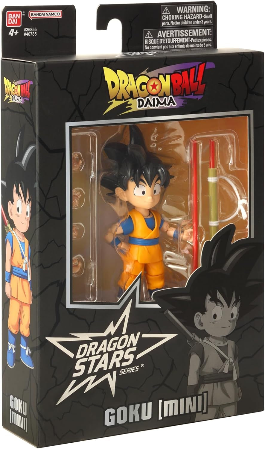 BANDAI - Dragon Ball Daima Kid Goku - Figurka Dragon Star 17 cm - Figurka Kid Goku z akcesoriami - Oficjalna licencja Dragon Ball - Ruchoma figurka Mini Goku - Zabawka od 4 lat - 40735 Figurki Naty Shop