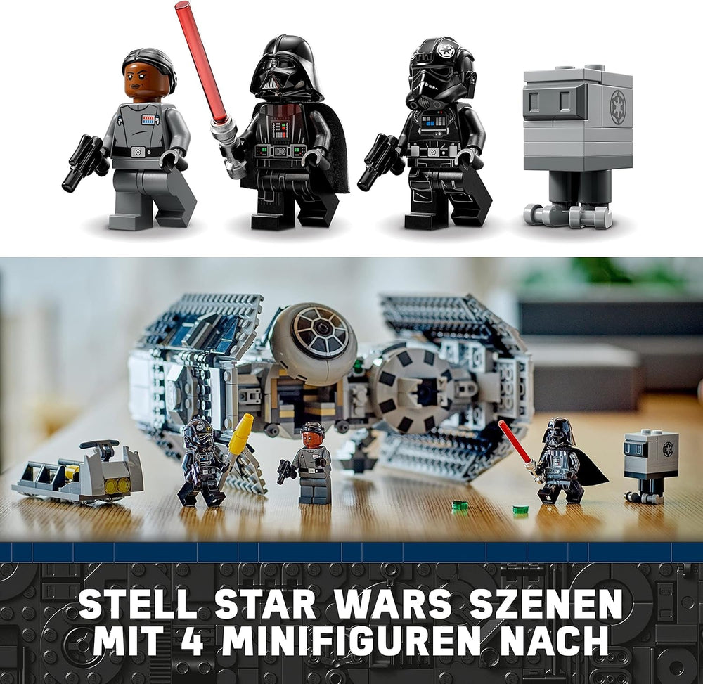 Zestaw LEGO Star Wars Bombowiec TIE z minifigurkami Dartha Vadera z mieczem świetlnym i droidem Gonk, zabawka do zbudowania myśliwca gwiezdnego jako prezent 75347 Zestawy do budowania Besuche den LEGO-Store