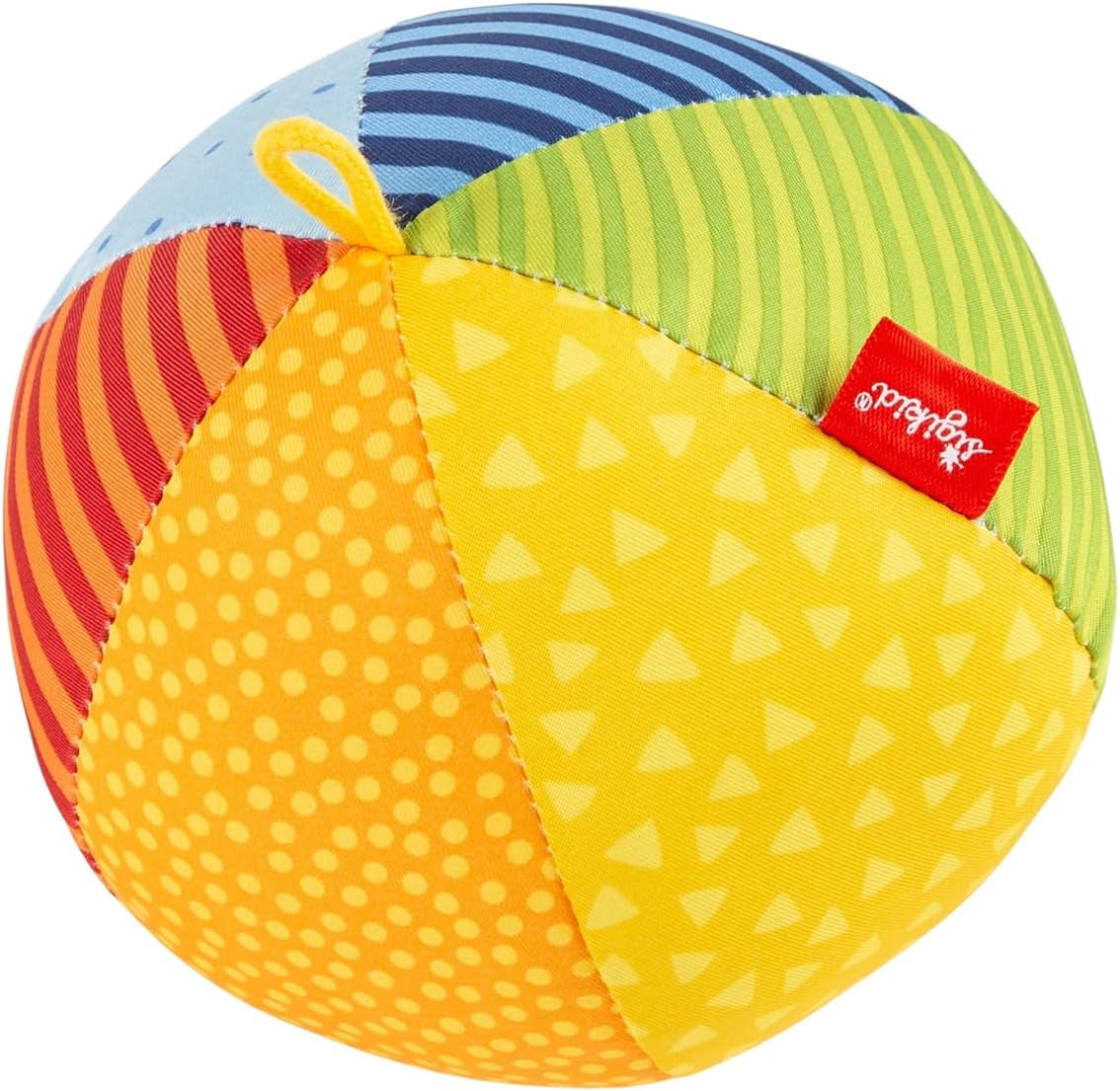 SIGIKID 49580 Softball mic Baby Activity PlayQ fete și băieți jucărie pentru copii recomandată de la 3 luni multicolor Jucarii Bebe Naty Shop Roșu-albastru-galben/11 cm