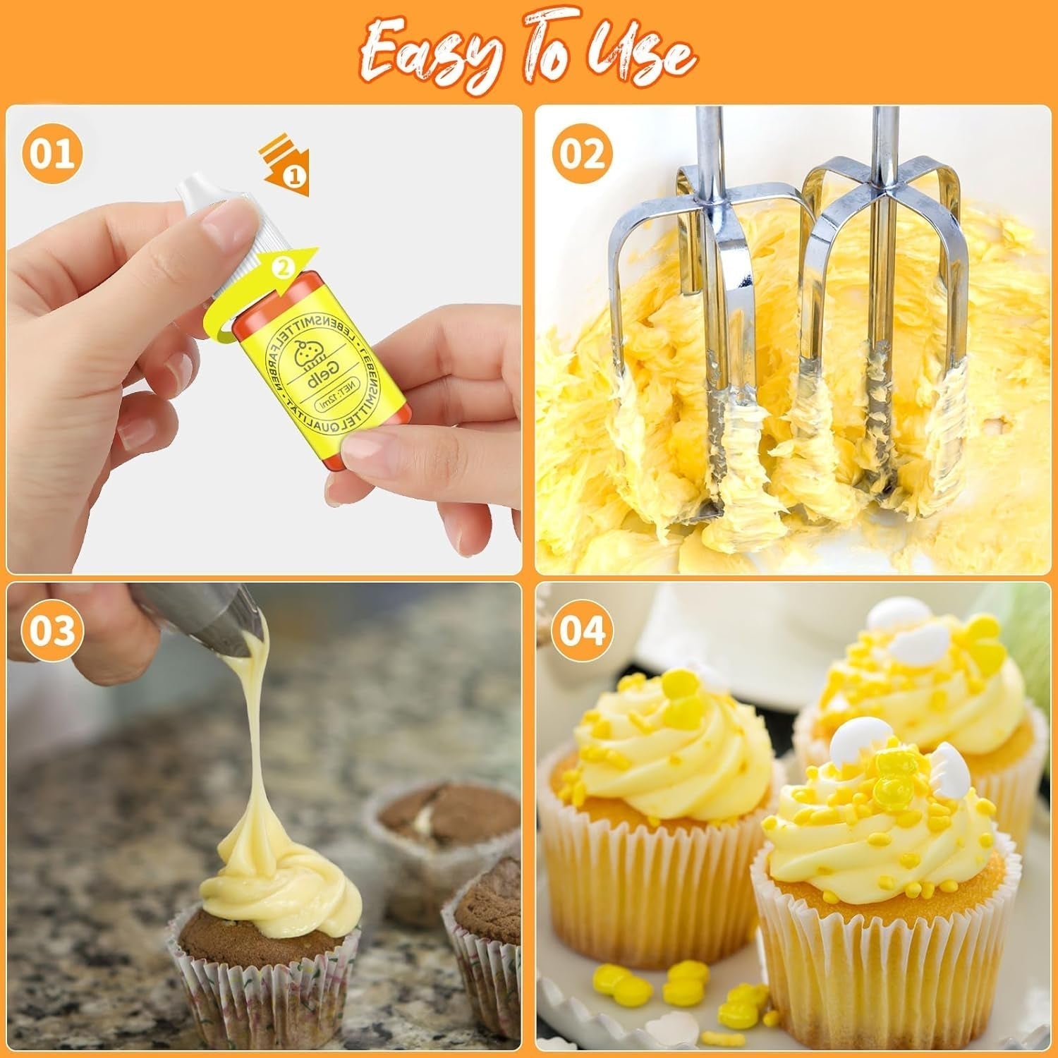 Zestaw barwników spożywczych w płynie 12 x 12 ml Naty Shop