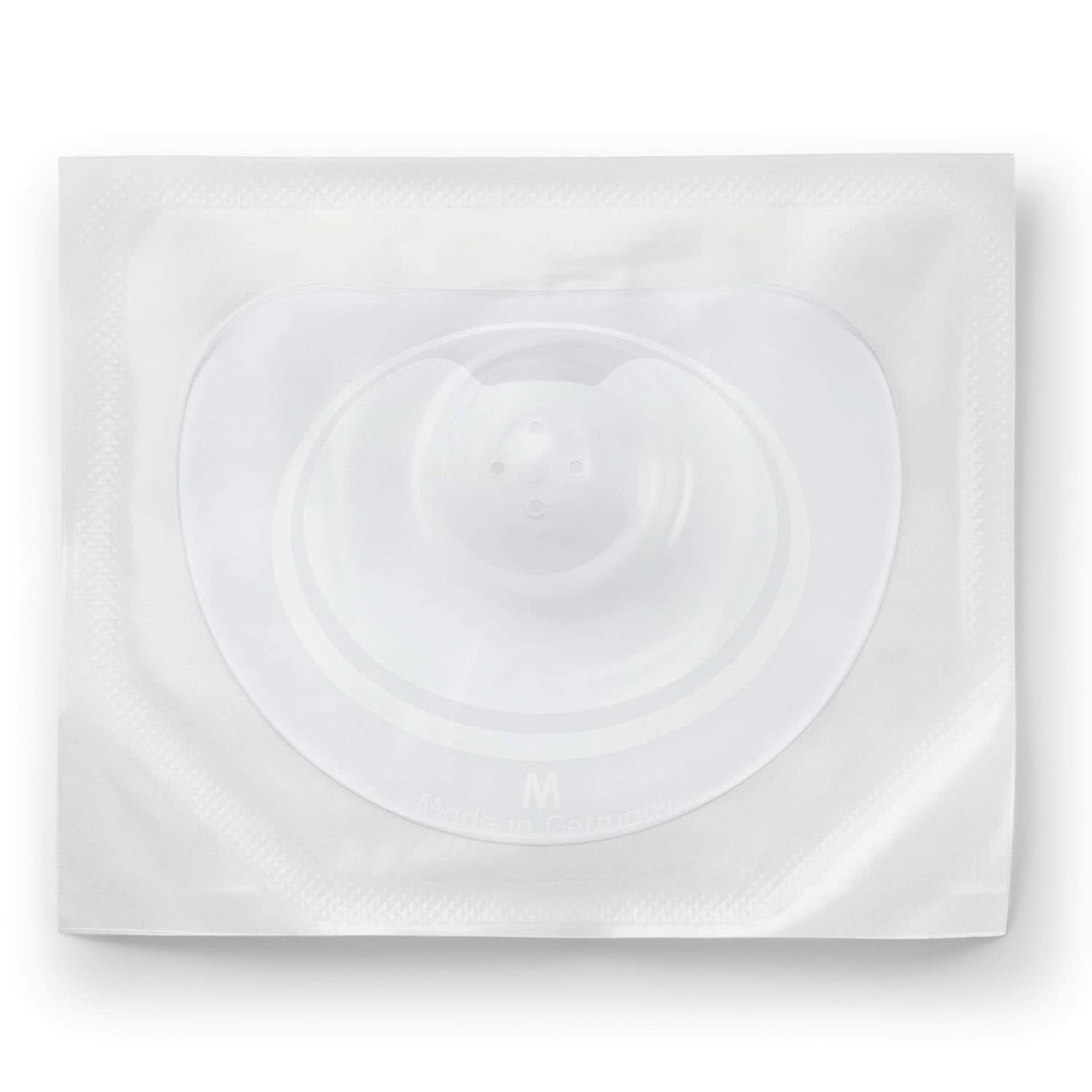 NUK Stillhütchen | Brusthütchen Zum Stillen | Schützt Vor Wunden Brustwarzen | Dünnes Silikon | Duży M (20Mm) | Łącznie z Schutzdozą | 2 Stück Żywność dla niemowląt i akcesoria do karmienia piersią Naty Shop