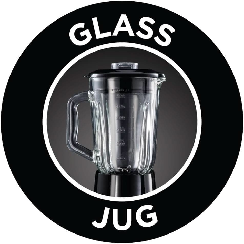 Mikser stojący Russell Hobbs 2 w 1 [mikser do glazury o pojemności 1,5 l i mini-automat do smoothie o pojemności 0,6 l -Trinkflasche na wynos Inkl. Deckel] Spülmaschinenfest, Impuls-/Ice-Crush Funktion, Becher BPA Frei, Edelstahl 23821-56 Kitchen Naty Shop