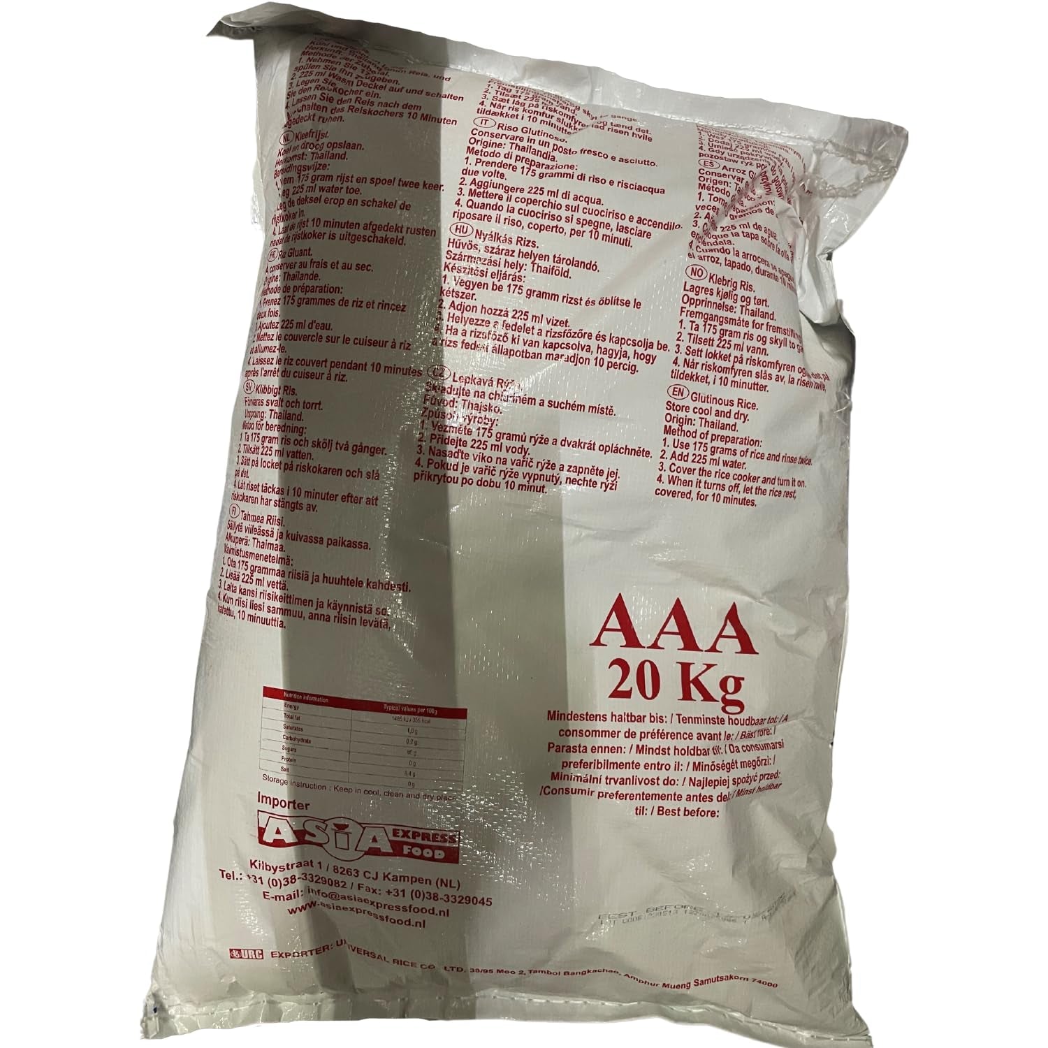 ROYAL THAI RICE - Ryż kleisty - 1 x 20 KG