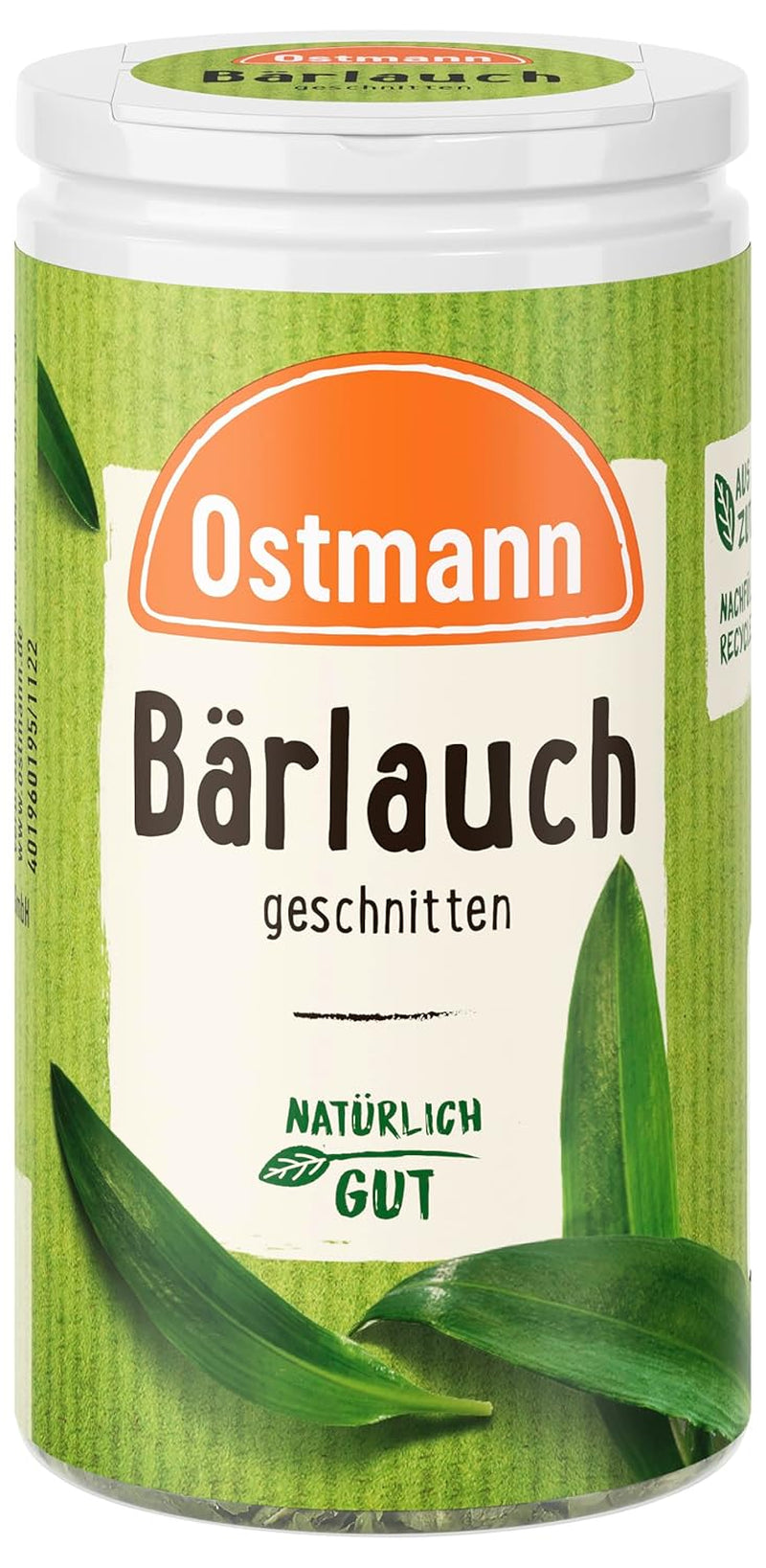 Ostmann Gewürze - Bärlauch geschnitten | Łagodniejszy Knoblauch-Geschmack | Für Ei- oder Reisgerichte sowie Quarkdips | 15 g w Der Streudose