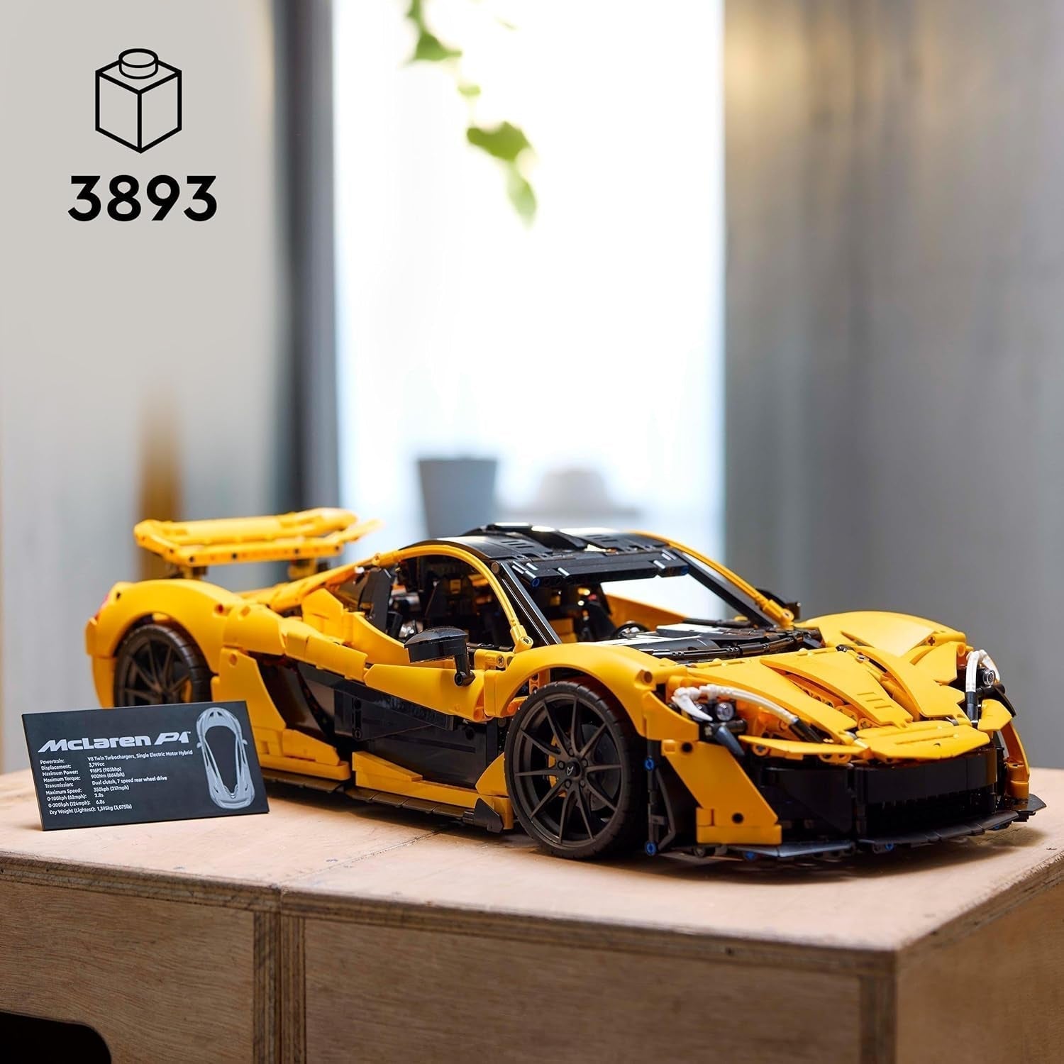 LEGO Technic Mclaren P1 Super samochód sportowy Zestaw dla dorosłych Fani samochodów Prezent V8 Silnik tłokowy 7-biegowa skrzynia biegów Model samochodu w skali Zestaw samochodzików zabawkowych 42172 Zestawy do budowania Besuche den LEGO-Store