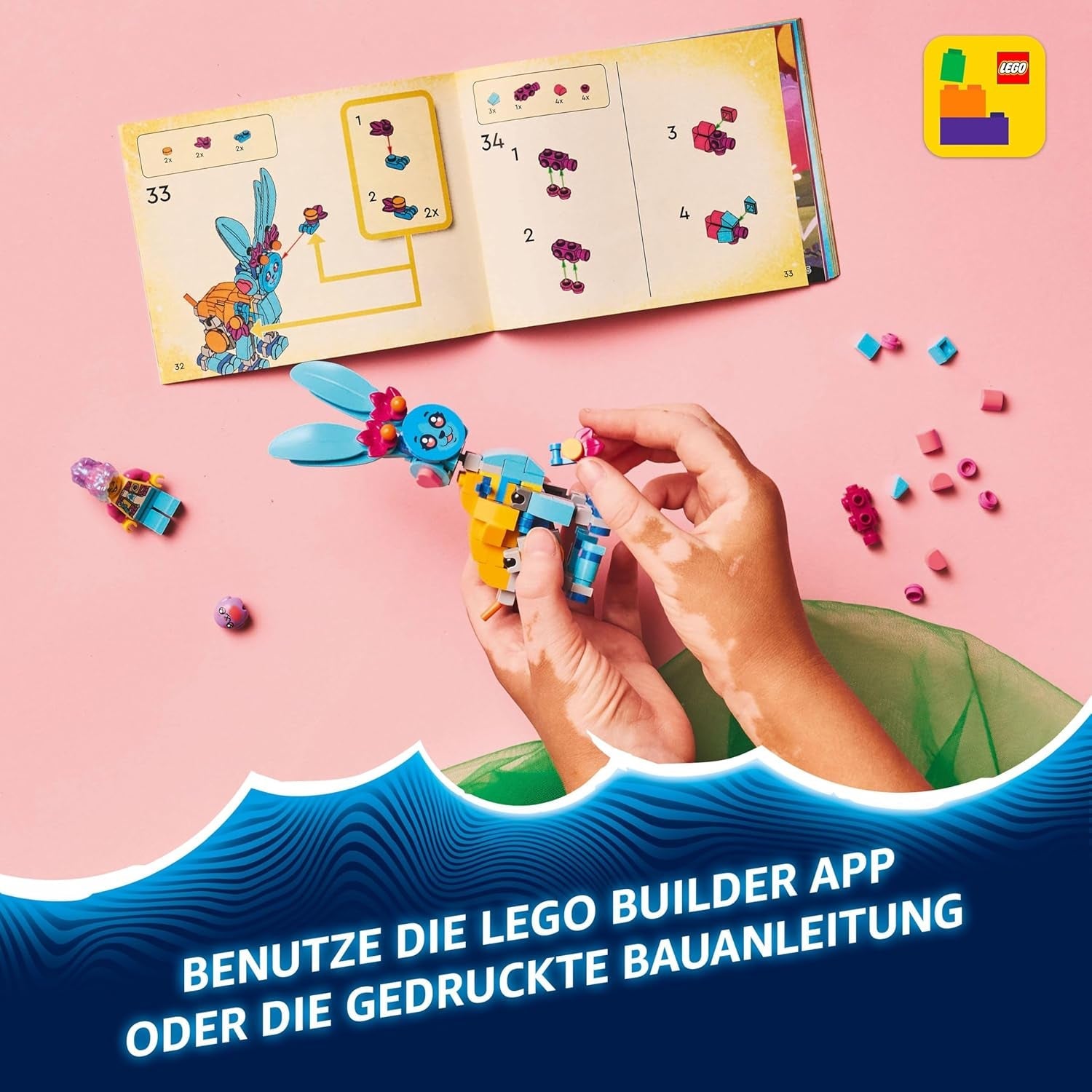 LEGO DREAMZzz Bunchus kreative Tierabenteuer, Spielzeughase für Kinder, 20-in-1 Fantasy-Spielset mit der Minifigur Izzie, Geschenk für Mädchen und Jungen ab 7 Jahren 71488