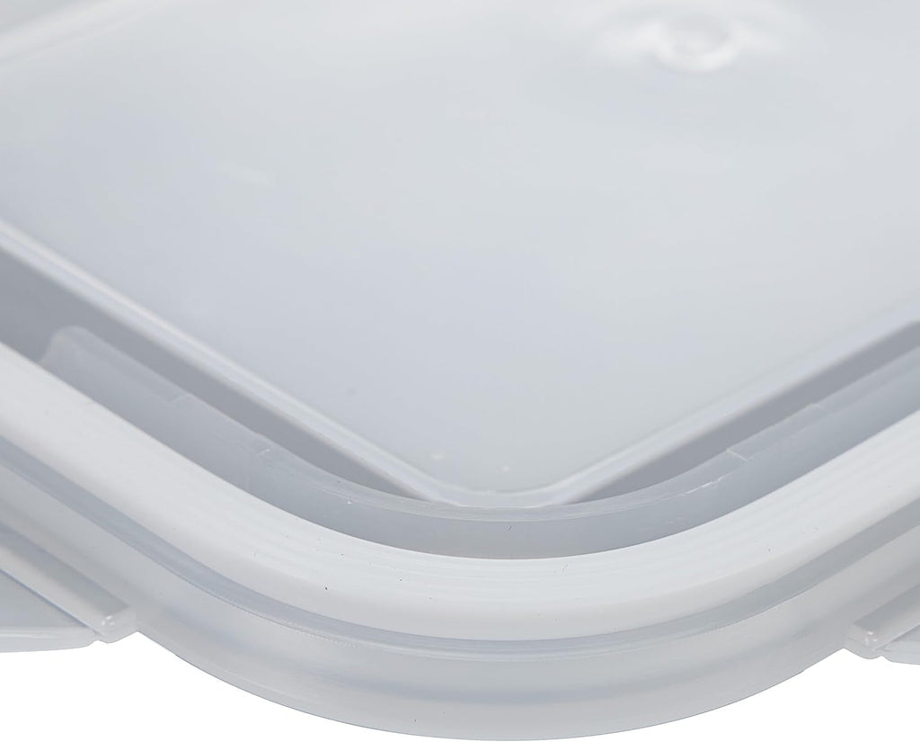 Relaxdays recipiente din sticlă cu capac, set de 6, 370 ml, recipiente pentru depozitarea alimentelor, capac din plastic, etanș, borcan din sticlă, transparent Cutii depozitare alimente Naty Shop