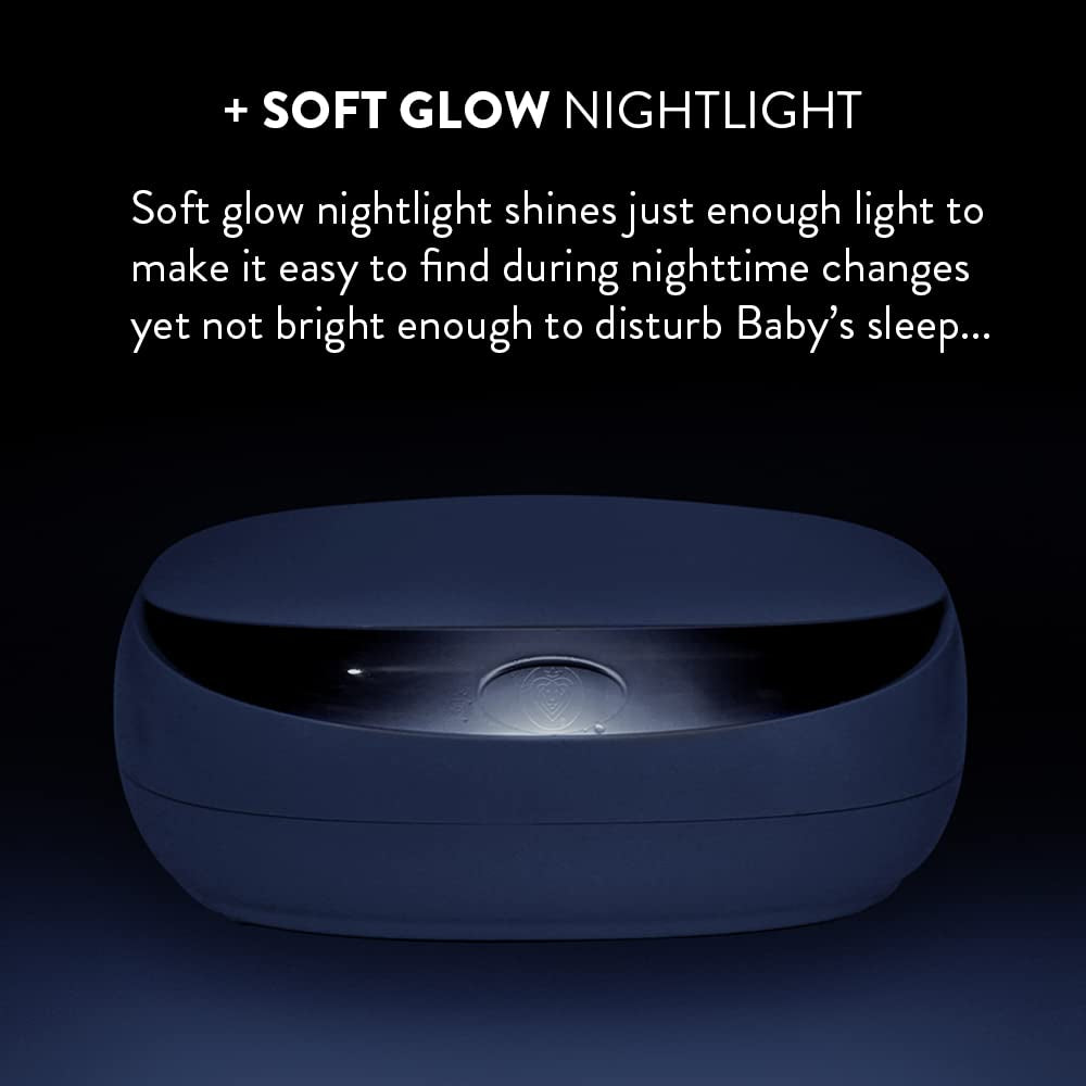 Prince Lionheart EVO Podgrzewacz do chusteczek dla niemowląt Jednorazowe chusteczki nawilżane z rozgrzewającą lampką nocną System Ever-Fresh (adaptery UE) 1 sztuka (1 opakowanie)