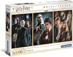 Clementoni 61884 Harry Potter - 3 x 1000 elementów puzzli od 9 lat, kolorowe puzzle dla dorosłych w odważnych kolorach, gra zręcznościowa dla całej rodziny, świetny pomysł na prezent Puzzle Naty Shop Domyślny tytuł