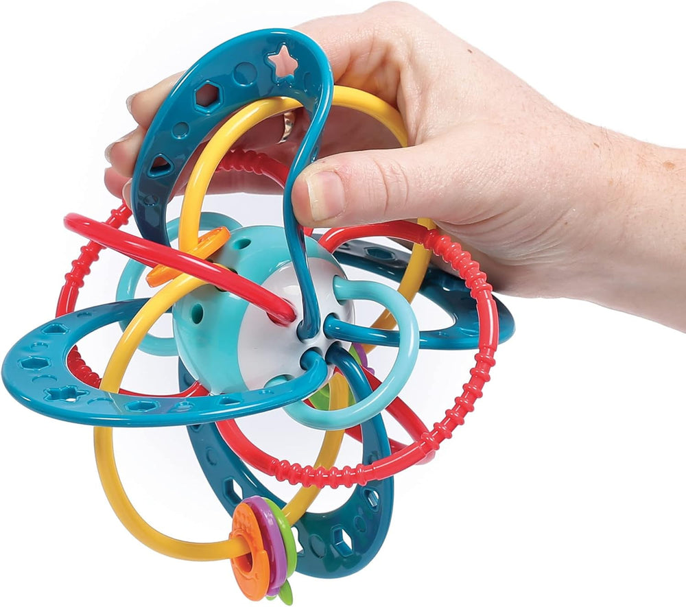 LUDI - Clopoțel Planet - Jucărie pentru copii - De la 3 luni - Culori vibrante, texturi diferite și formă originală - Promovează abilitățile motorii fine și dexteritatea Jucarii Bebe Naty Shop