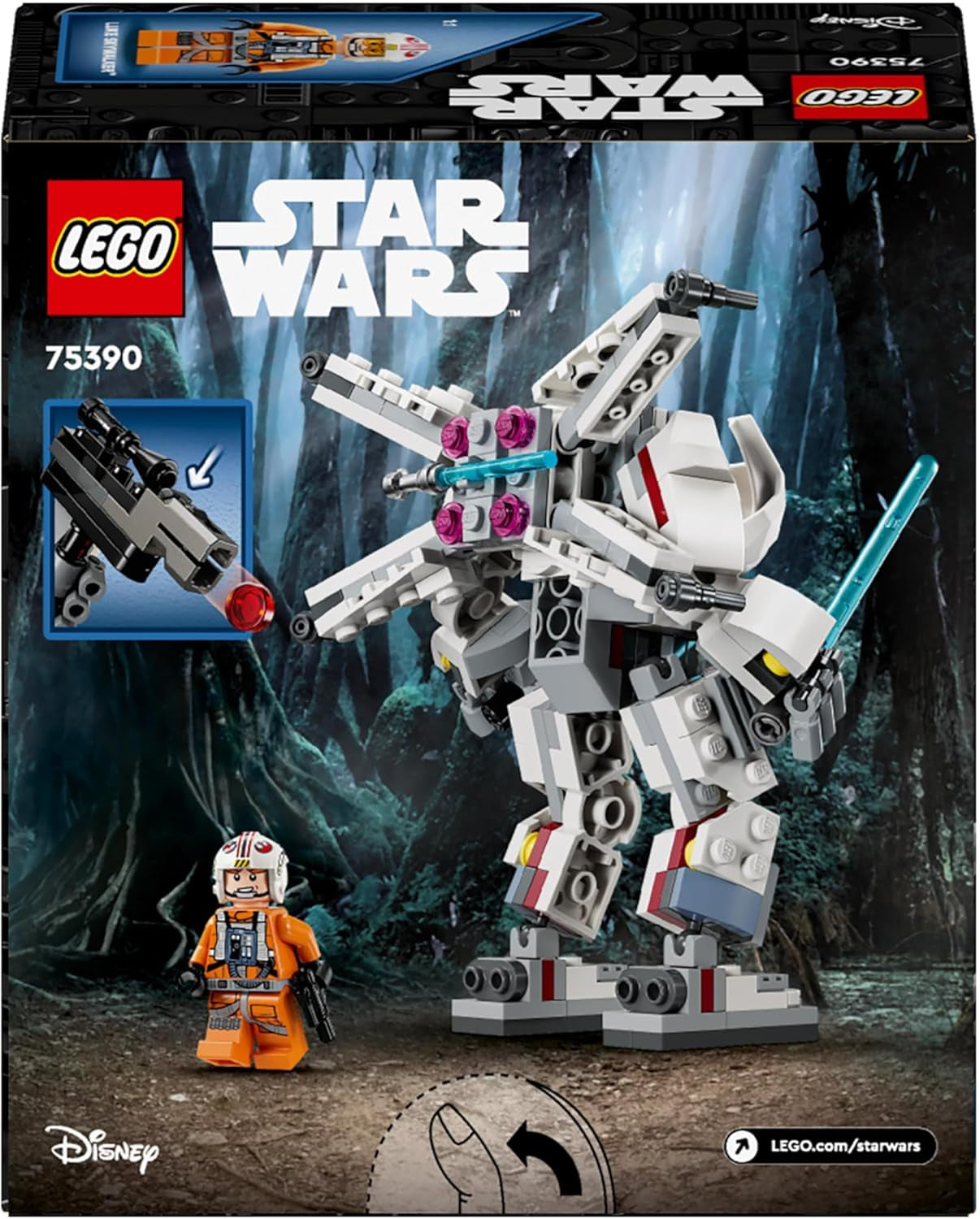 LEGO Star Wars Mech X-Wing Luke'a Skywalkera, kolekcjonerskie klocki, przygoda akcji, pomysł na prezent dla kreatywnych chłopców i dziewcząt w wieku od 6 lat 75390 Zestawy do budowania Besuche w sklepie LEGO