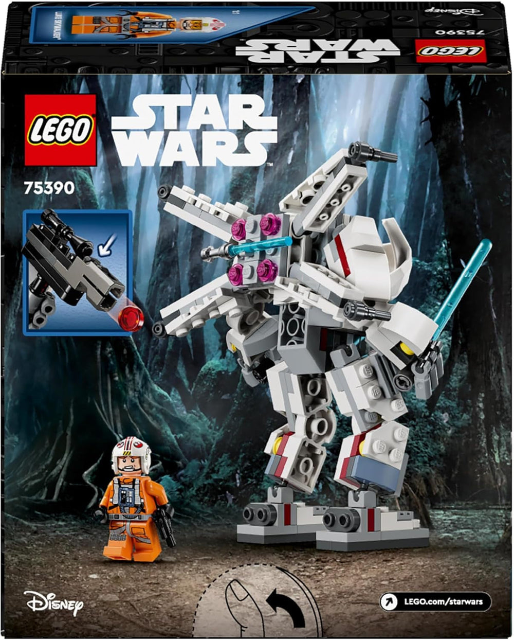 LEGO Star Wars Mech X-Wing Luke'a Skywalkera, kolekcjonerskie klocki, przygoda akcji, pomysł na prezent dla kreatywnych chłopców i dziewcząt w wieku od 6 lat 75390 Zestawy do budowania Besuche w sklepie LEGO