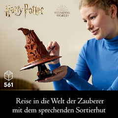 LEGO Harry Potter mówiący kapelusz Model Hogwartu Film dla dorosłych Prezent dla kobiet Mężczyźni Mama Tata Z 31 losowymi kombinacjami dźwięków Wprowadza Cię do Twojego domu w Hogwarcie 76429 Zestawy do budowania Besuche den LEGO-Store