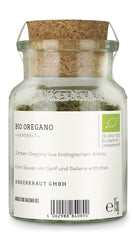 Ankerkraut BIO Oregano, gerebeltes Küchen-Kraut, 15 g w szkle korkowym, Bio-Qualität zum selber Sürzen, Gewürz mediterranean Küche für Pizza & Pasta