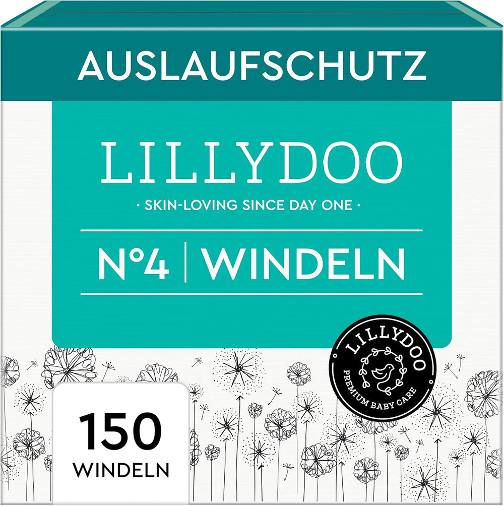 LILLYDOO Pieluchy dziecięce Przyjazne dla skóry - Rozmiar 3 (6-10 kg), 29 sztuk, niezawodna ochrona przed wyciekami, miękkie, bezzapachowe i bez balsamu dla skóry wrażliwej, testowane dermatologicznie