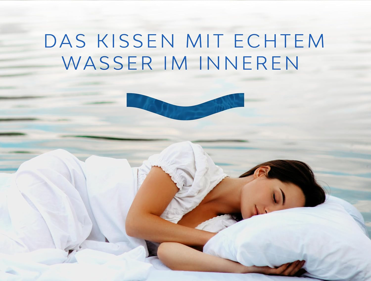 Mediflow 5201 Perna de apă originală într-un pachet dublu 40X80Cm, alb, 2 bucăți (1 pachet) Perne standard Naty Shop