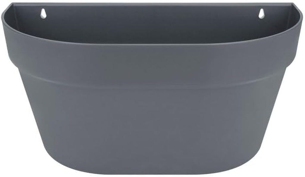 Jardinieră de perete elho Loft Urban 40 - Jardinieră pentru balcon și utilizare în exterior - Ø 39,3 x H 18,8 cm - Alb/Alb