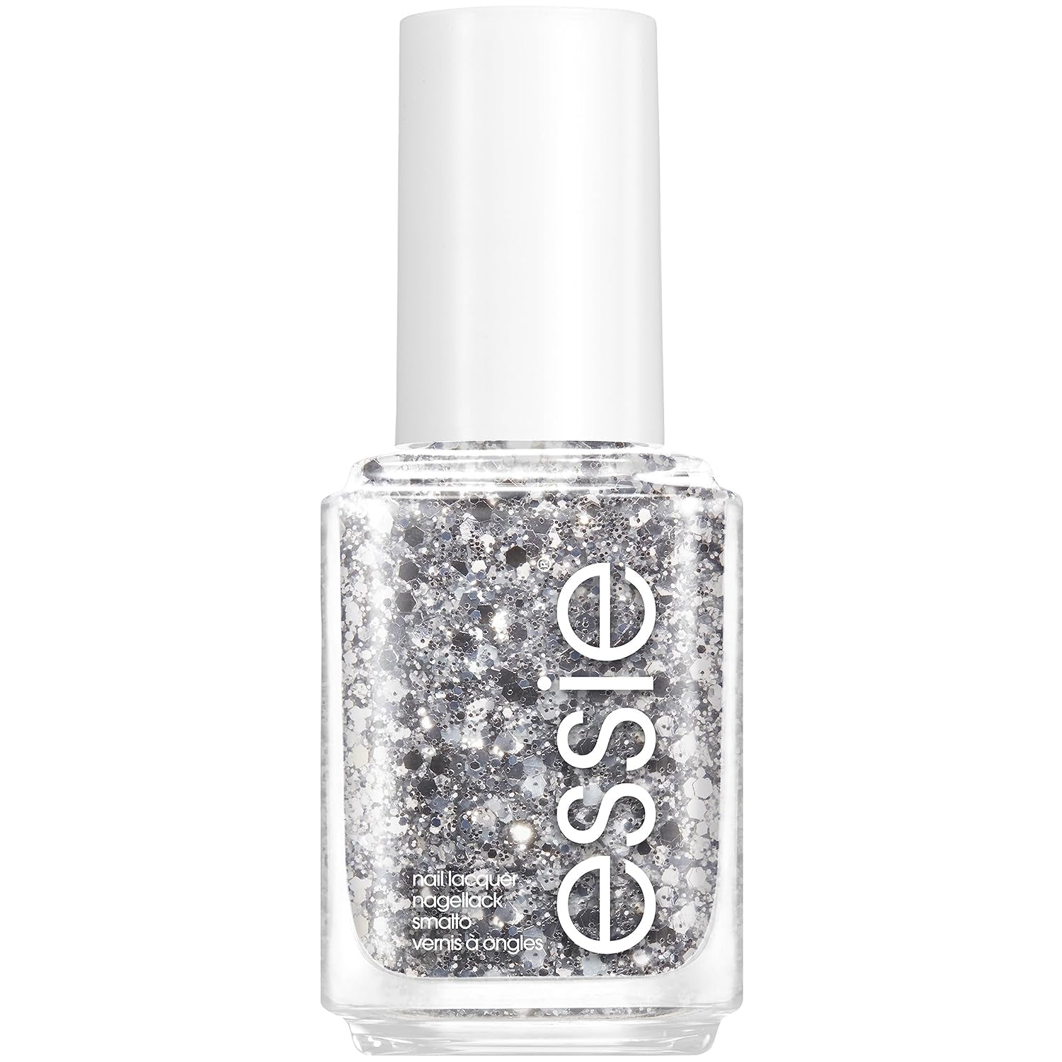 Essie Brokatowy lakier do paznokci nr 275, wycięcie powyżej, brokat/róż, 13,5 ml