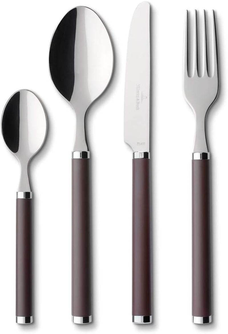 Zestaw sztućców Villeroy & Boch Play Green Garden, 24 sztuki, 6 osób Kitchen Naty Shop Brown 24 sztuki