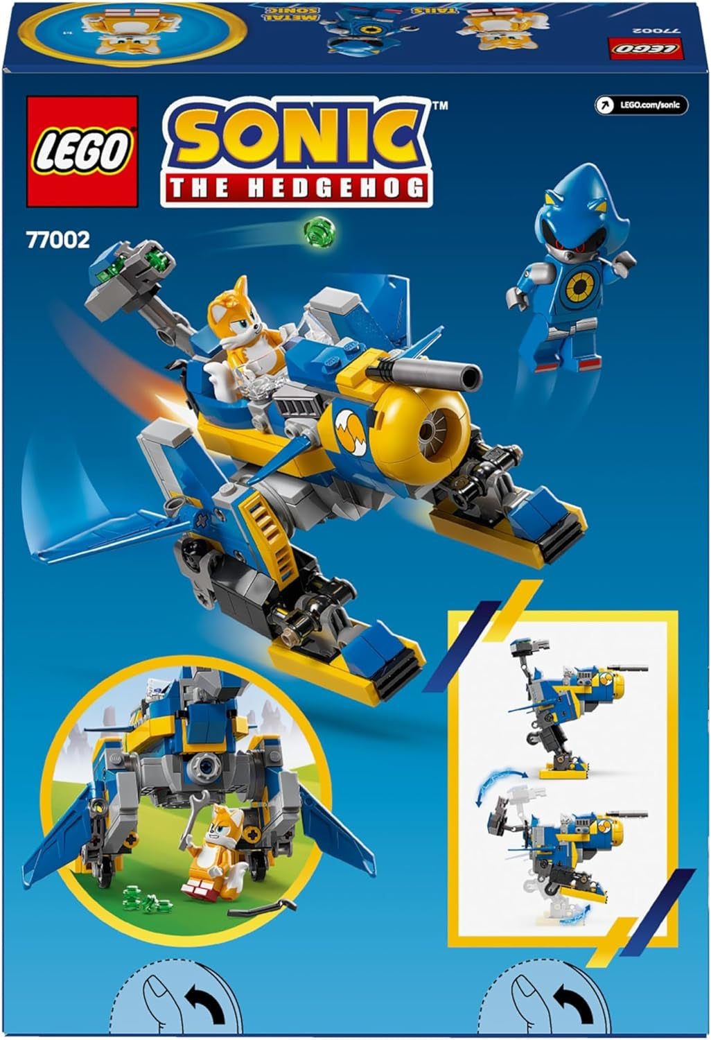 LEGO Sonic the Hedgehog Cyclone kontra. Metal Sonic — kolekcjonerska zabawka Mechy z 2 minifigurkami z gier wideo — pomysł na prezent dla chłopców i dziewcząt od 8. roku życia oraz nastoletnich fanów gier 77002 Zestawy do budowania Besuche den LEGO-Store