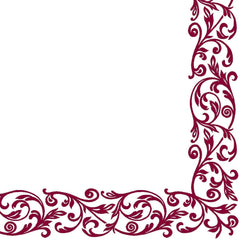 Shoptoria Rob Bordo șervețele roșu închis cu model ornamental - decorațiuni de masă / nuntă - 50 X șervețele de împăturit, 40 X 40 cm