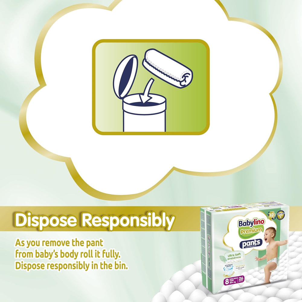 Spodnie Premium rozmiar 8 z ultramiękkim filtrem, XXL (20+ kg), 104 sztuki