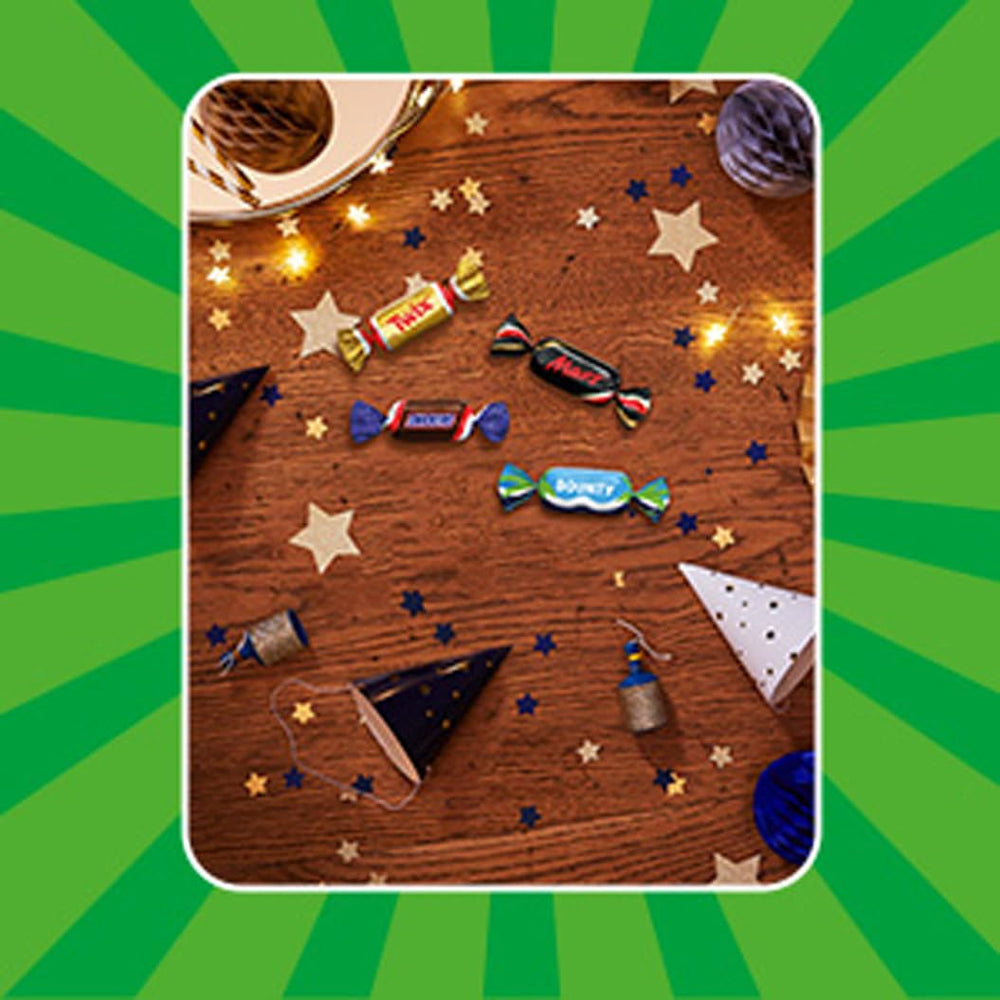 Mix figurek, Mars, Snickers, Bounty i Twix, Batony klasyczne w formacie mini, 296 Batony, Cukierki Czekoladowe 3Kg Naty Shop